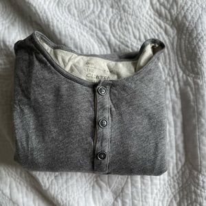 Men’s Gray Casual GAP Clifton Double Henley Tee